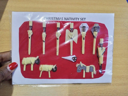 Handmade Nativity Christmas Card Set/Religious Holiday Cards/Christian GreetingCards/Unique Nativity Scene Art/Spiritual ChristmasStationery