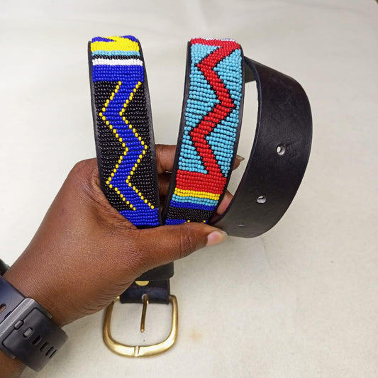 Maasai belt, Leather belt, Beaded belt, Handmade belt, Christmas gifts for loved ones African beaded belt, unisex belt, Casual belt, Boho