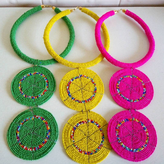 Boho Statement Jewelry/Colorful Seed Bead Necklace/Layered Necklace for Women/Gift for Her/Handmade Beaded Necklace/gift for women