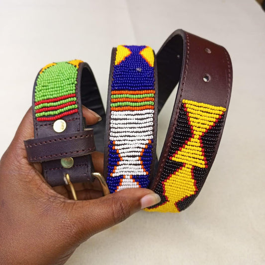 Maasai belt, Leather belt, Beaded belt, Handmade belt, Christmas gifts for loved ones African beaded belt, unisex belt, Casual belt, Boho