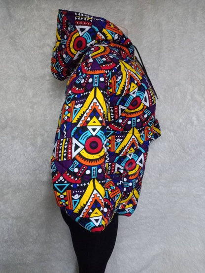 African unisex bomber jacket/Handmade Custom Winter Hood/Warm jacket /Custom Winter Hood/Personalized Winter hood/christmass gift