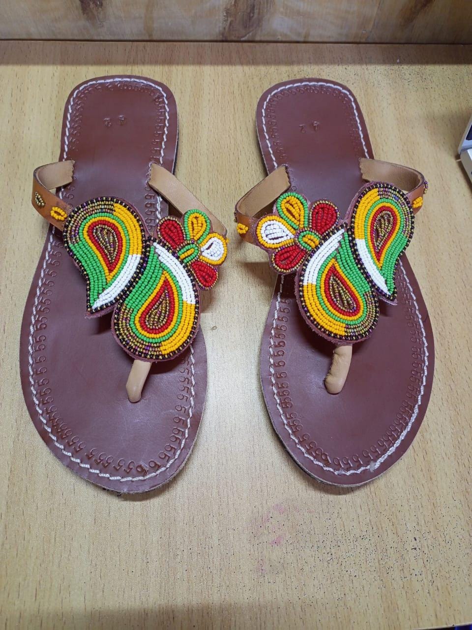 CUSTOMIZED African beaded sandals, summer sandals, Christmas gift for her,mom gift,beach sandals, leather sandals,