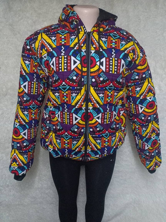 African unisex bomber jacket/Handmade Custom Winter Hood/Warm jacket /Custom Winter Hood/Personalized Winter hood/christmass gift