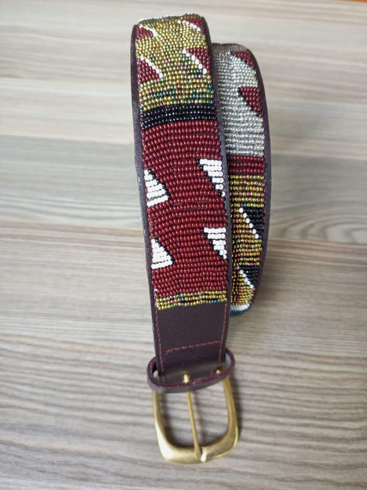 Maasai belt, Leather belt, Beaded belt, Handmade belt, Christmas gifts for loved ones African beaded belt, unisex belt, Casual belt, Boho