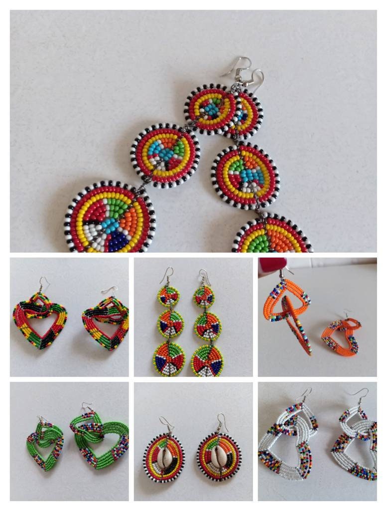 Beaded bead earrings,seed bead earrings,earrings with seed beads,handmade earrings,wholesale earringsgift for women