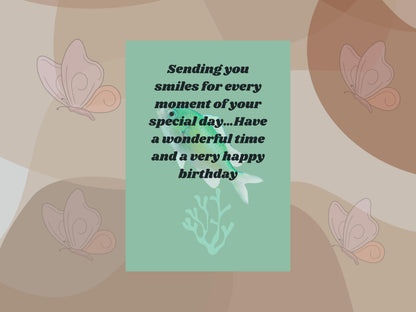 Digital birthday card, instant download, card, eco-friendly card, printable birthday card, unique birthday card, single-sided digital