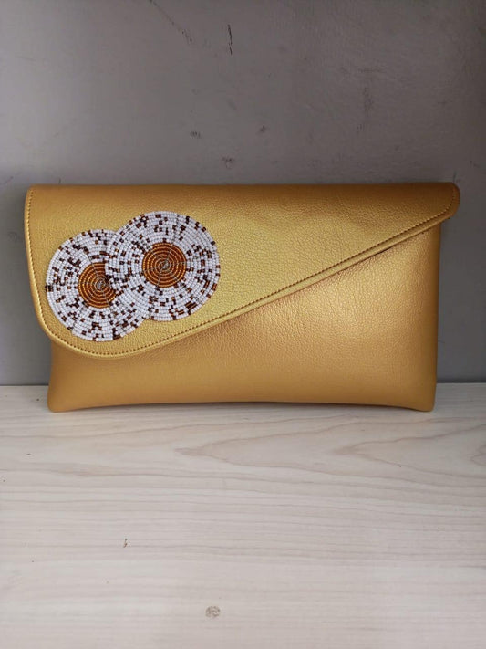 Gold leather African purses, bags,African bag, women purses , gift for her, christmas gift for loved ones,clutch bags, mother's day gifts