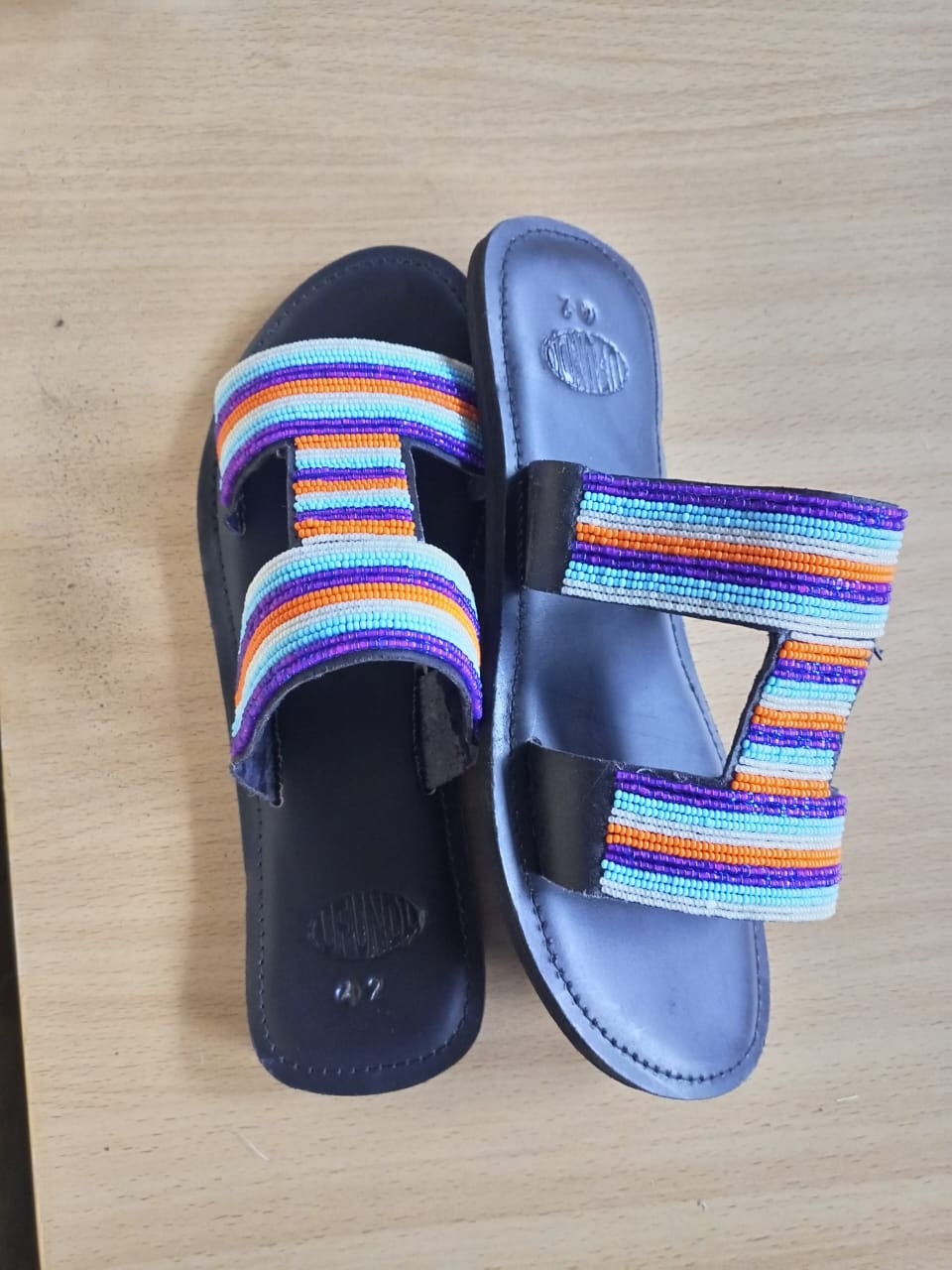 Handmade African Beaded Sandals/Authentic Maasai-Style Leather Flip-Flops Women/Boho Beach Sandals/Comfortable Summer Sandal African Gifts