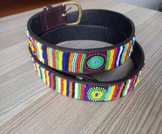 Maasai belt, Leather belt, Beaded belt, Handmade belt, Christmas gifts for loved ones African beaded belt, unisex belt, Casual belt, Boho