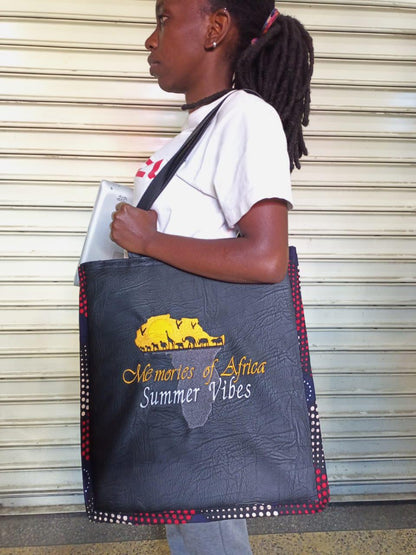 African Leather Tote bag, handcrafted laptop bag,Black woman modern African tote bag, Stylish tote bag, mother's day gifts, travel bag.