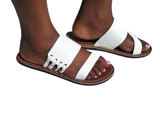 CUSTOMIZED Pure leather Sandals/Authentic Maasai-Style Leather Flip-Flops Women/Boho Beach Sandals/Comfortable Summer Sandal African Gifts