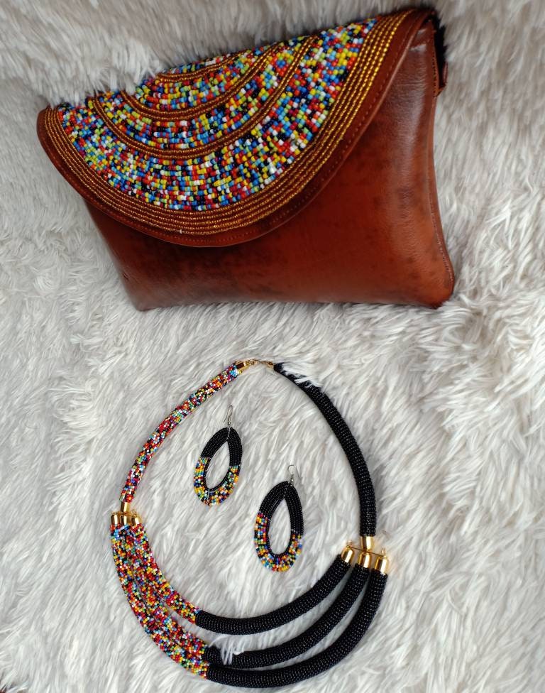 Boho Statement Jewelry/Colorful Seed Bead Necklace/Layered Necklace for Women/Gift for Her/Handmade Beaded Necklace/gift for women