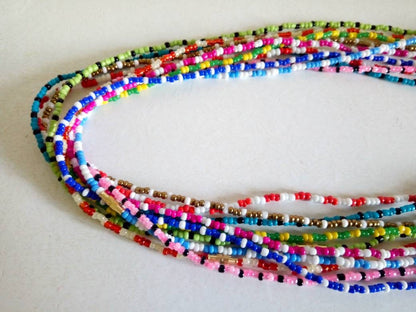 Handmade Waist Beads for Women/African Beaded Body Jewelry/Boho Style, Weight Loss, Belly Chain, Custom Size