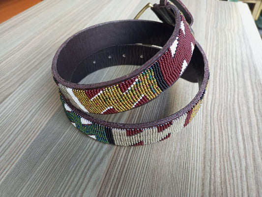 Maasai belt, Leather belt, Beaded belt, Handmade belt, Christmas gifts for loved ones African beaded belt, unisex belt, Casual belt, Boho