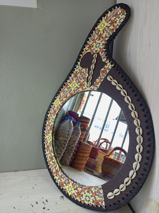 Elegant Art Decor Mirror | Unique Christmas Gift | Modern Wall Mirror for Home Decor | Holiday Living Room Accent | Handcrafted Mirror Gift