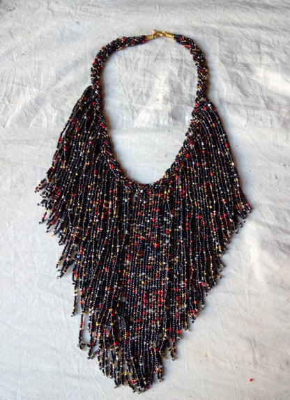 Boho Statement Jewelry/Colorful Seed Bead Necklace/Layered Necklace for Women/Gift for Her/Handmade Beaded Necklace/gift for women