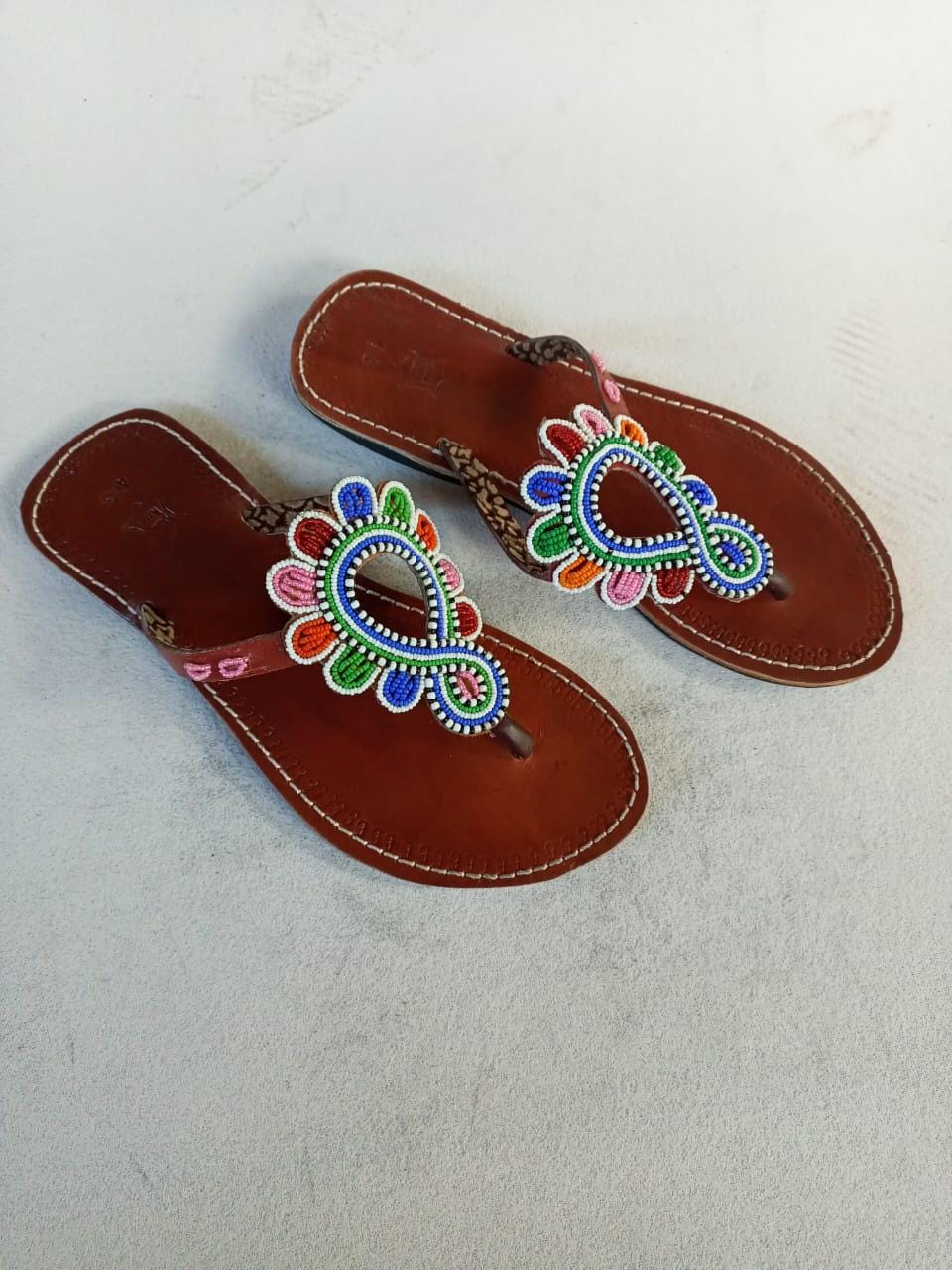CUSTOMIZED African beaded sandals, summer sandals, Christmas gift for her,mom gift,beach sandals, leather sandals,
