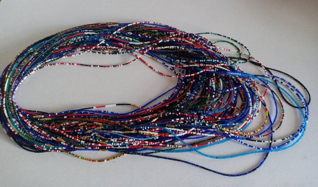 Handmade Waist Beads for Women/African Beaded Body Jewelry/Boho Style, Weight Loss, Belly Chain, Custom Size