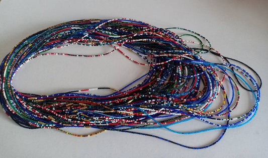 Handmade Waist Beads for Women/African Beaded Body Jewelry/Boho Style, Weight Loss, Belly Chain, Custom Size