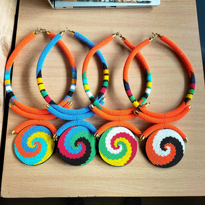 Boho Statement Jewelry/Colorful Seed Bead Necklace/Layered Necklace for Women/Gift for Her/Handmade Beaded Necklace/gift for women