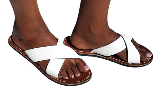 CUSTOMIZED Pure leather Sandals/Authentic Maasai-Style Leather Flip-Flops Women/Boho Beach Sandals/Comfortable Summer Sandal African Gifts