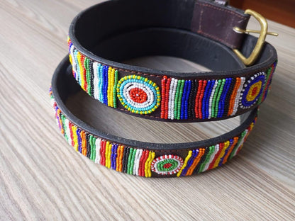 Maasai belt, Leather belt, Beaded belt, Handmade belt, Christmas gifts for loved ones African beaded belt, unisex belt, Casual belt, Boho
