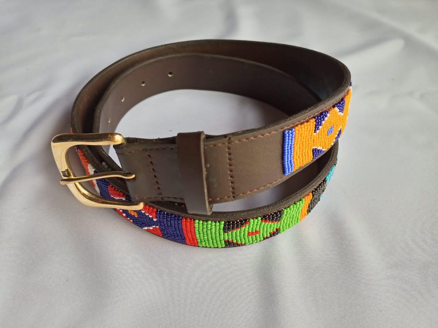 African Beaded Leather Belts