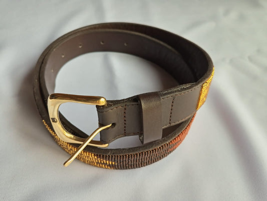 African Beaded Leather Belts