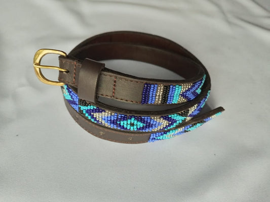 African Beaded Leather Belts