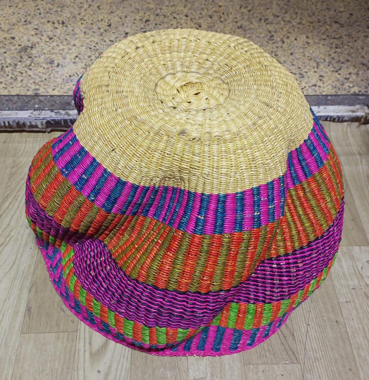 ON SALE:Home Decor, Art Basket, Wave Basket Decor Basket, Bolga Basket, organizer Basket, African Basket, Handmade Basket, Woven Basket