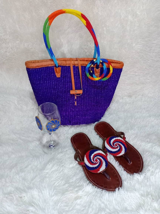 Handmade Woven Sisal Sling Bag - Boho Eco-Friendly Crossbody Bag | Sustainable Natural Fiber Purse | African Artisan Handcrafted Bag