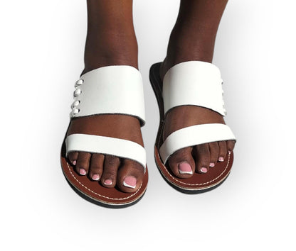 CUSTOMIZED Pure leather Sandals/Authentic Maasai-Style Leather Flip-Flops Women/Boho Beach Sandals/Comfortable Summer Sandal African Gifts