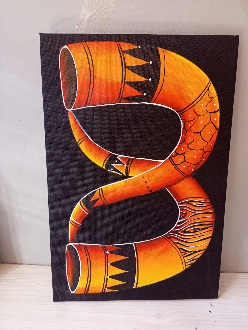 Handmade Canvas Wall Art | Festive Christmas Decor | Unique Gift for Holidays | Modern Boho Home Accent | Ready-to-Hang Painting