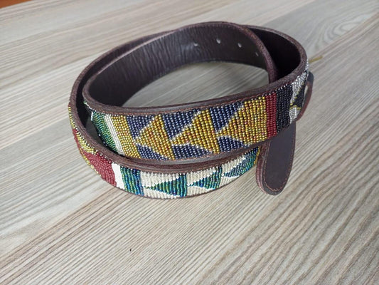 Maasai belt, Leather belt, Beaded belt, Handmade belt, Christmas gifts for loved ones African beaded belt, unisex belt, Casual belt, Boho