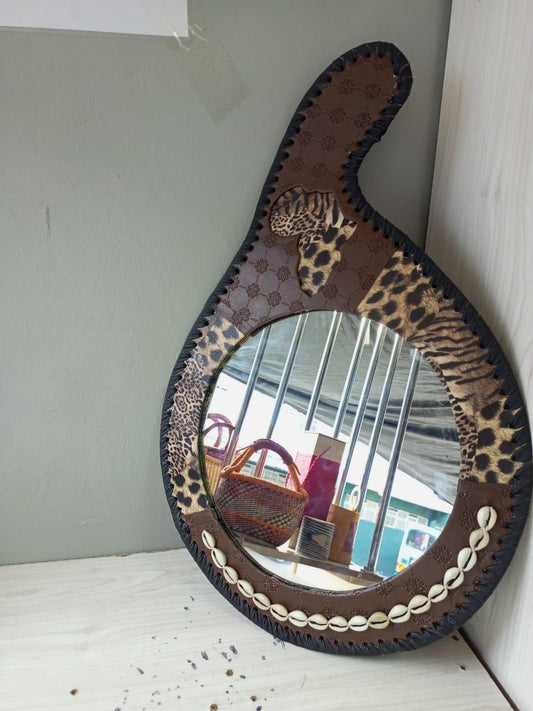 Elegant Art Decor Mirror | Unique Christmas Gift | Modern Wall Mirror for Home Decor | Holiday Living Room Accent | Handcrafted Mirror Gift