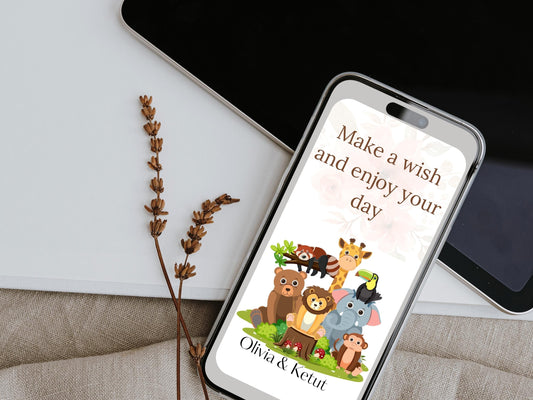 Digital Birthday Card - Instant Download - Cute & Creative Birthday E-Card - No Customization - Perfect for Any Age. single-side digital