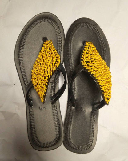 Handmade African Beaded Sandals/Authentic Maasai-Style Leather Flip-Flops Women/Boho Beach Sandals/Comfortable Summer Sandal African Gifts