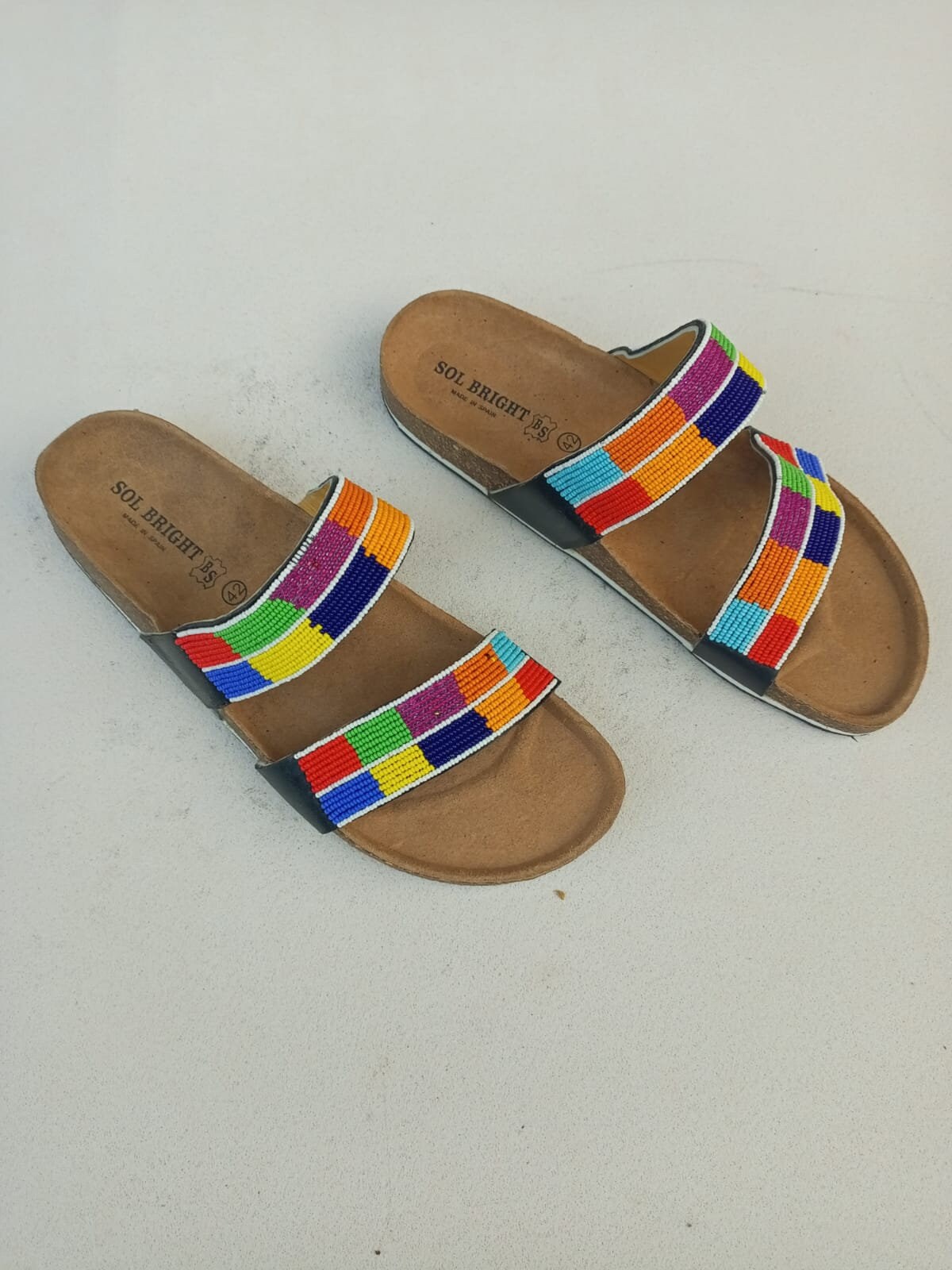 Handmade African Beaded Sandals/Authentic Maasai-Style Leather Flip-Flops Women/Boho Beach Sandals/Comfortable Summer Sandal African Gifts