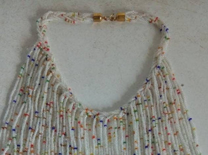 Boho Statement Jewelry/Colorful Seed Bead Necklace/Layered Necklace for Women/Gift for Her/Handmade Beaded Necklace/gift for women