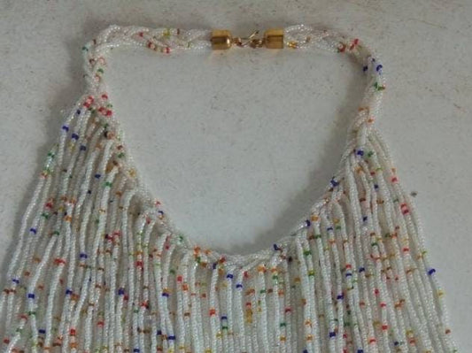 Boho Statement Jewelry/Colorful Seed Bead Necklace/Layered Necklace for Women/Gift for Her/Handmade Beaded Necklace/gift for women