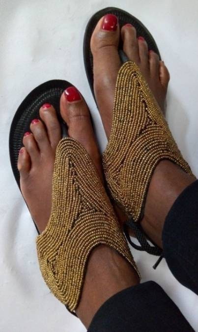 Handmade African Beaded Sandals/Authentic Maasai-Style Leather Flip-Flops Women/Boho Beach Sandals/Comfortable Summer Sandal African Gifts