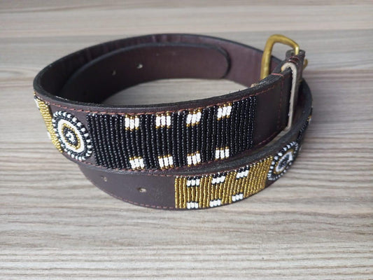 Maasai belt, Leather belt, Beaded belt, Handmade belt, Christmas gifts for loved ones African beaded belt, unisex belt, Casual belt, Boho