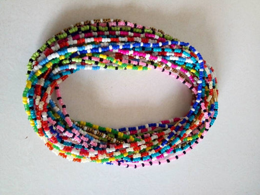 Handmade Waist Beads for Women/African Beaded Body Jewelry/Boho Style, Weight Loss, Belly Chain, Custom Size