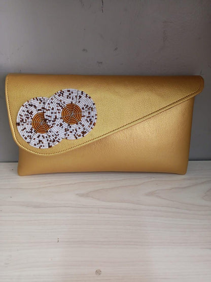 Gold leather African purses, bags,African bag, women purses , gift for her, christmas gift for loved ones,clutch bags, mother's day gifts