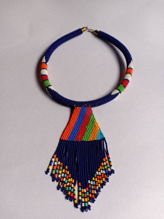 Boho Statement Jewelry/Colorful Seed Bead Necklace/Layered Necklace for Women/Gift for Her/Handmade Beaded Necklace/gift for women