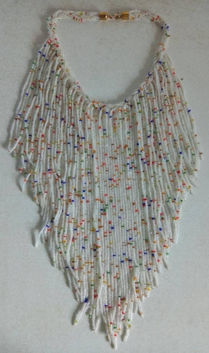 Boho Statement Jewelry/Colorful Seed Bead Necklace/Layered Necklace for Women/Gift for Her/Handmade Beaded Necklace/gift for women