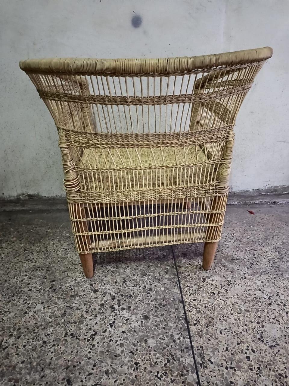 Free Shipping Handmade Malawi Cane Seat/Boho African Chair for Living Room/Rustic African Woven Seat/Perfect for Indoor & Outdoor Spaces/