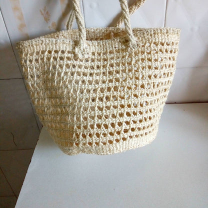 Handmade Woven Sisal Sling Bag - Boho Eco-Friendly Crossbody Bag | Sustainable Natural Fiber Purse | African Artisan Handcrafted Bag