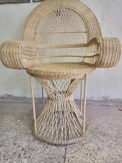 Free Shipping Handmade Malawi Cane Seat/Boho African Chair for Living Room/Rustic African Woven Seat/Perfect for Indoor & Outdoor Spaces/