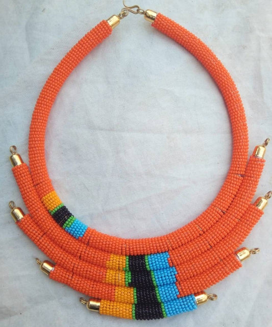 Boho Statement Jewelry/Colorful Seed Bead Necklace/Layered Necklace for Women/Gift for Her/Handmade Beaded Necklace/gift for women